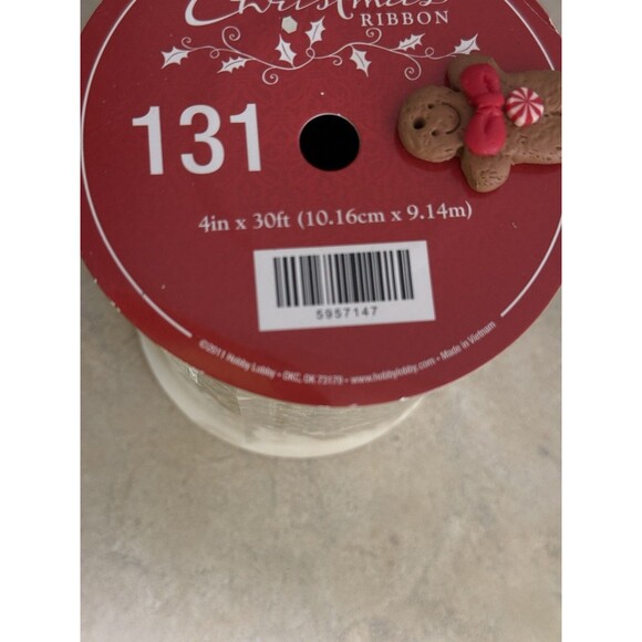 New Chunky Glitter 4in X 30 Ft Total 120 Ft Wired Edge Mesh Ribbon Lot Of 4 - Picture 6 of 6